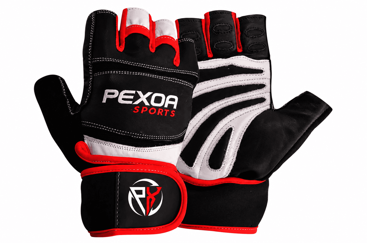 Black Leather Lifting Gloves - Image 3