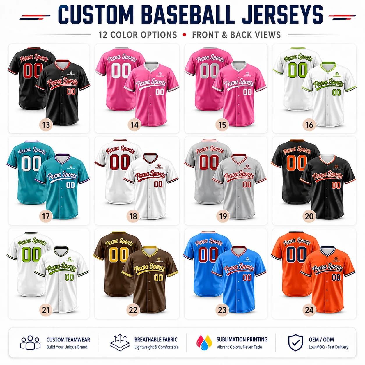 Button Down Baseball Jersey - Image 3