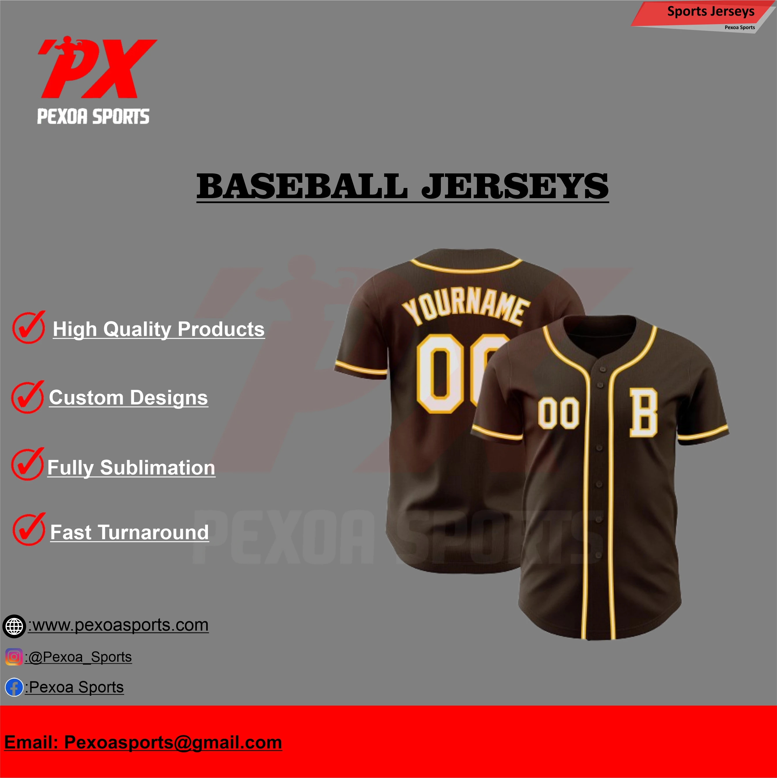 Pro Style Baseball Jersey