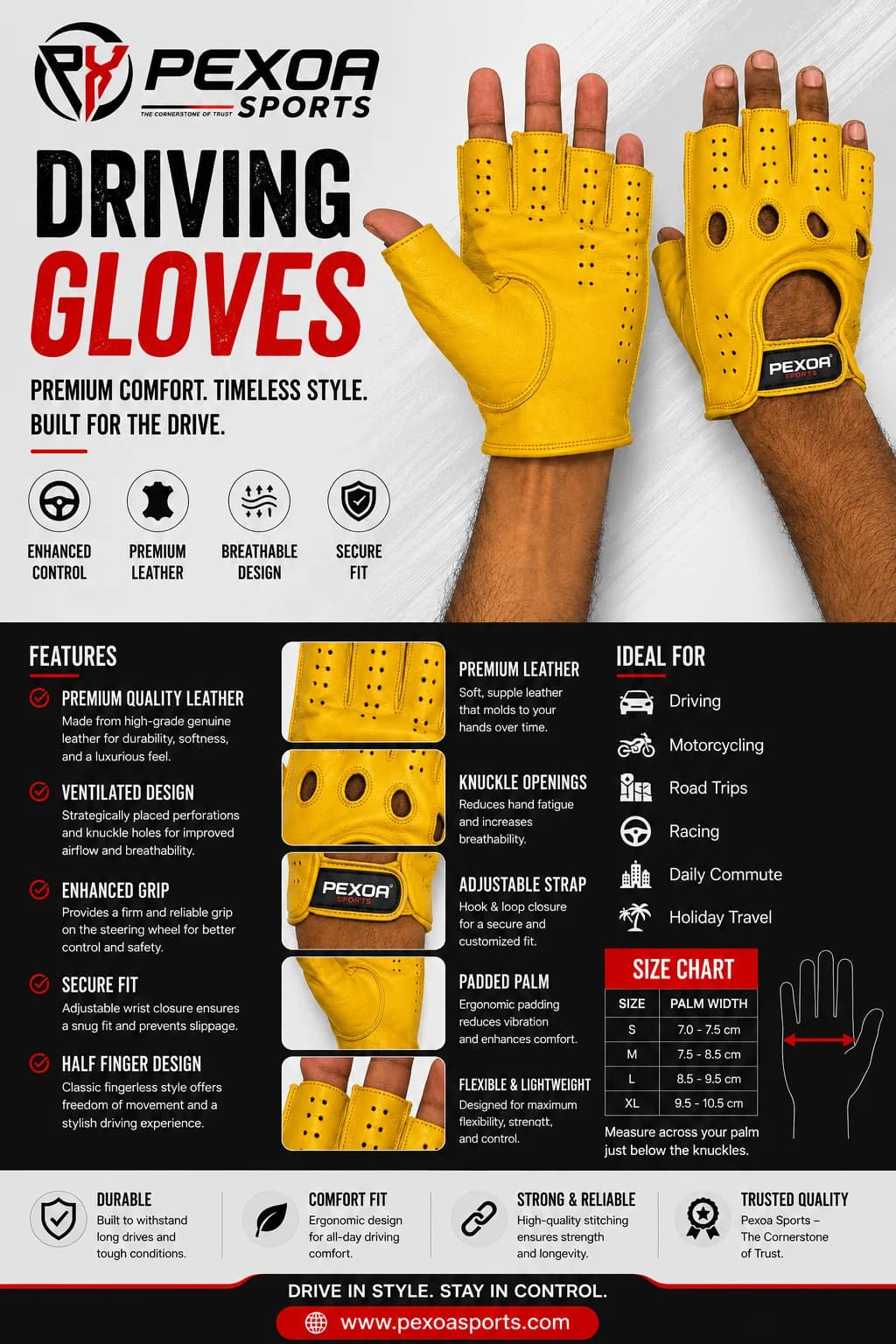 Classic Leather Riding Gloves