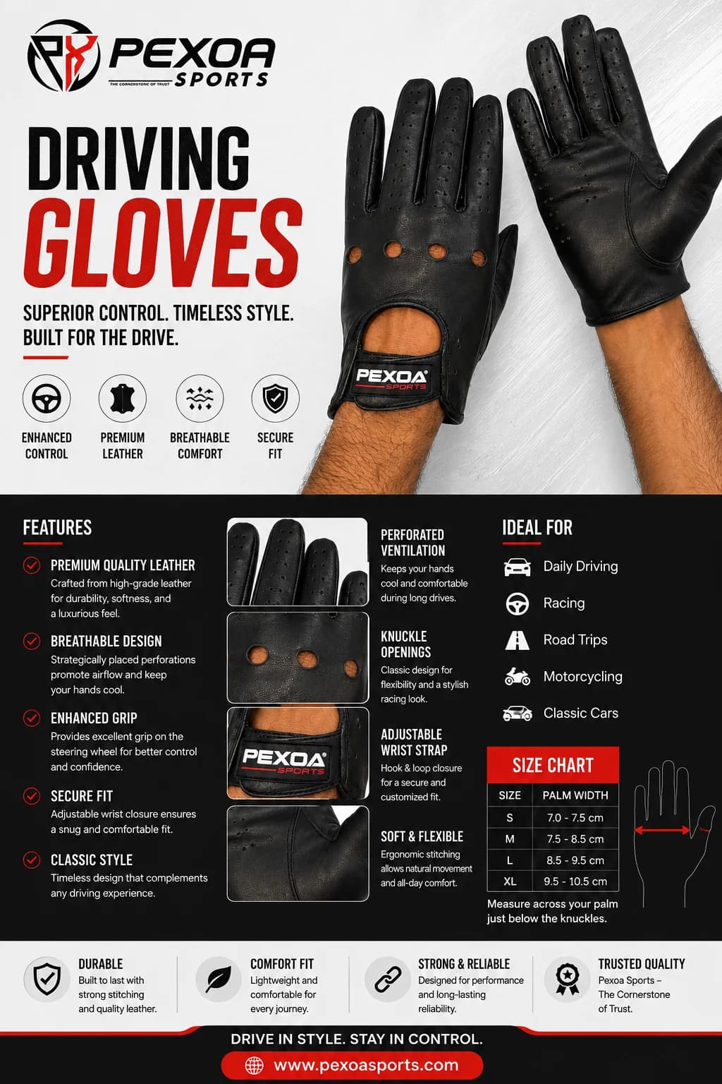 Mesh Back Riding Gloves